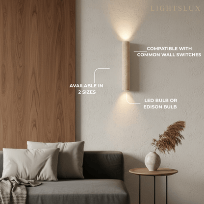 Minimalist Travertine Wall Lamp