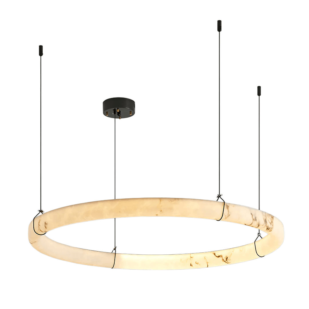 Modern Alabaster Ring Pendant Lamp 