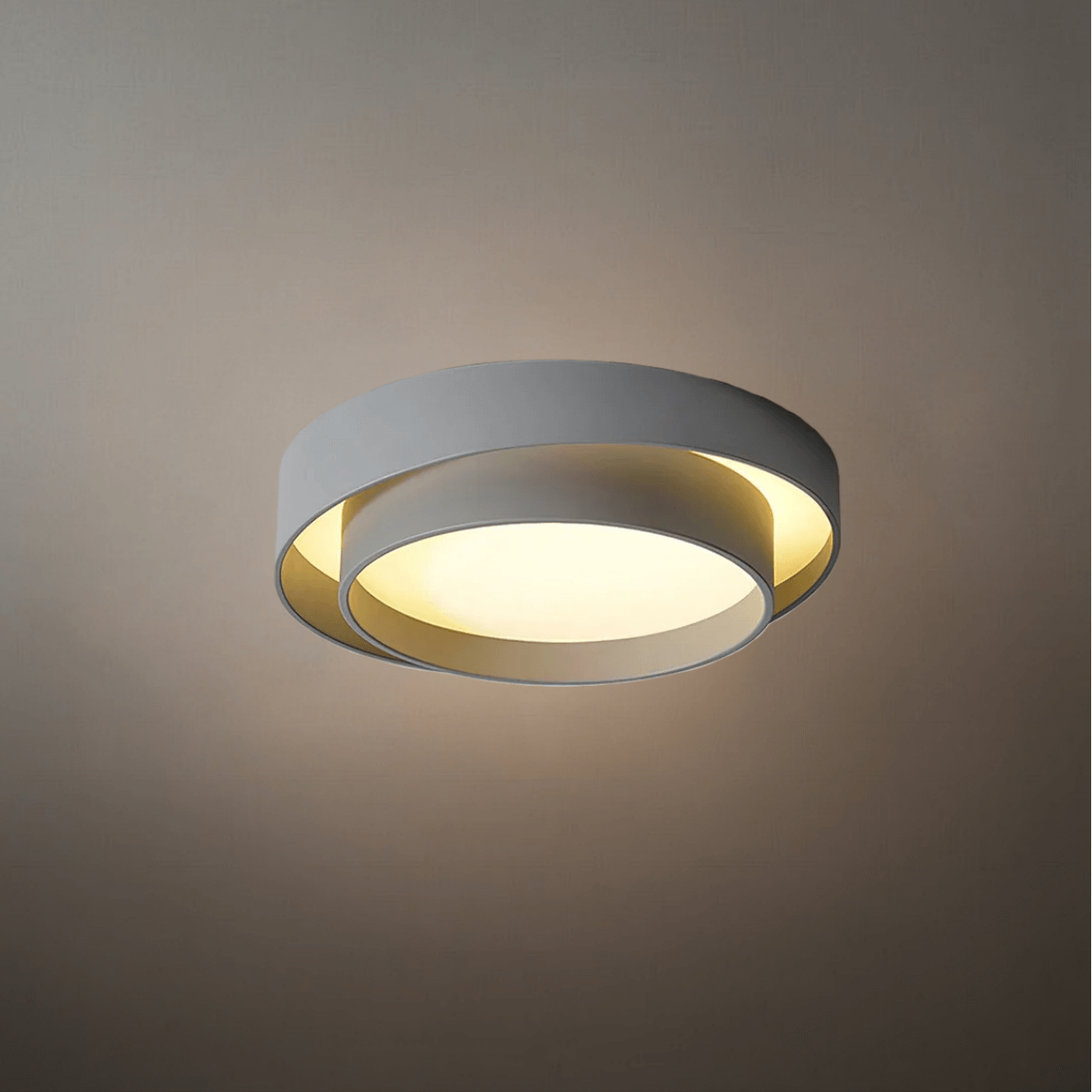Contemporary Cylinder Ceiling Light — Matte Neutral LED