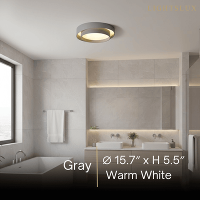Contemporary Cylinder Ceiling Light — Matte Neutral LED for Living Room