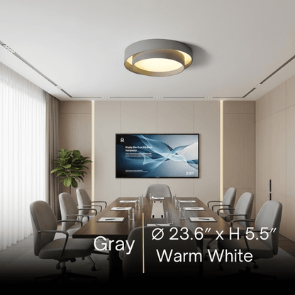 Contemporary Cylinder Ceiling Light — Matte Neutral LED for Living Room