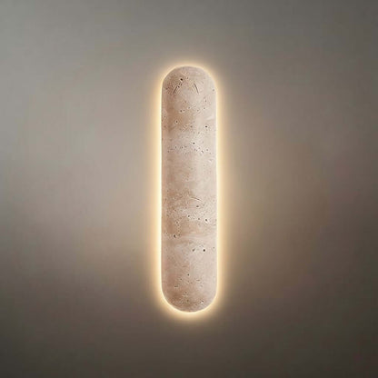 Minimalist Travertine Pillar Wall Lamp 