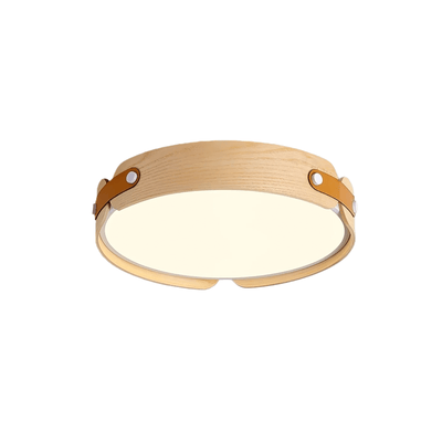 Wabi-Sabi Wood Ceiling Light – Modern LED Flush Mount Lamp 