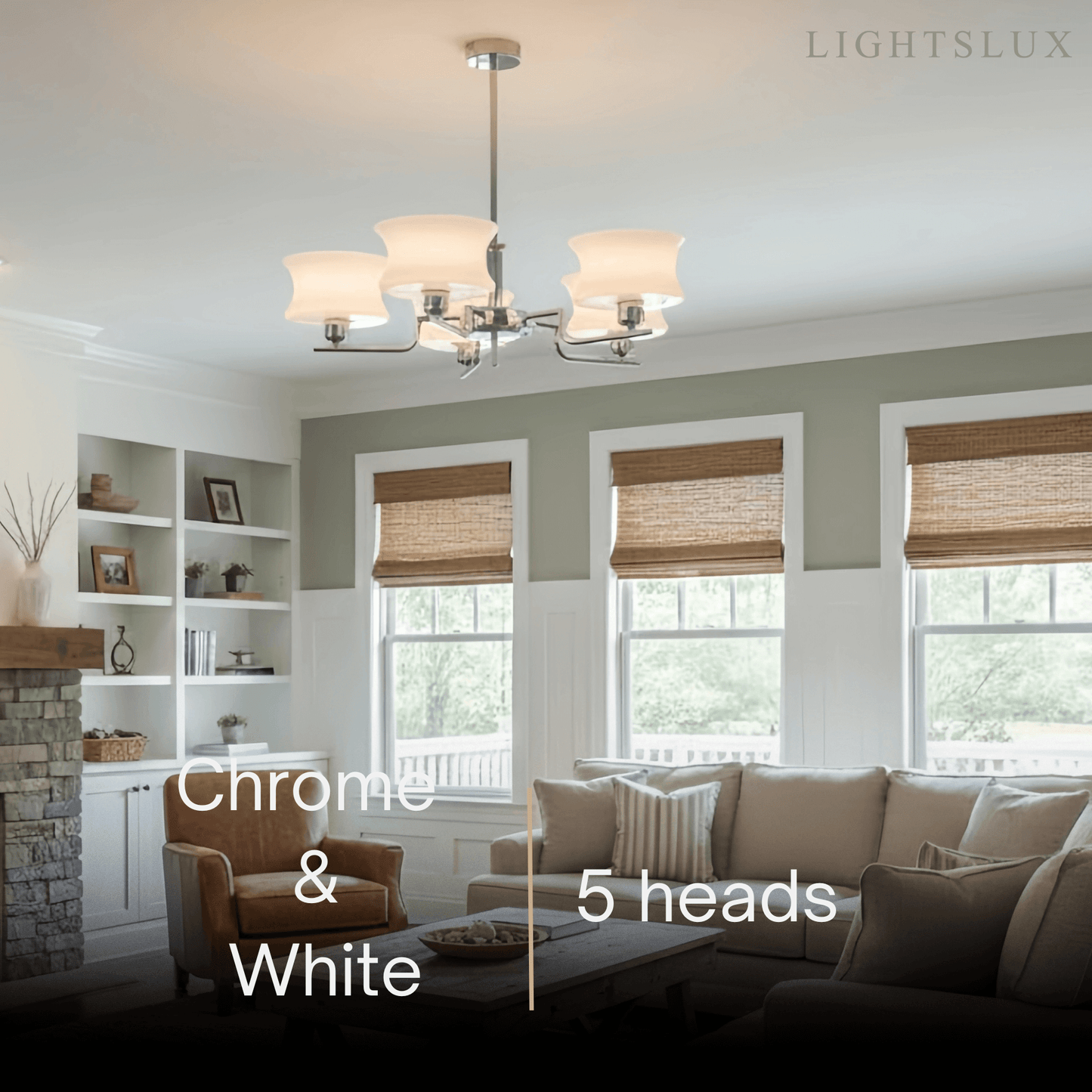 Vintage Chandelier – Gold or Chrome Glass Ceiling Light