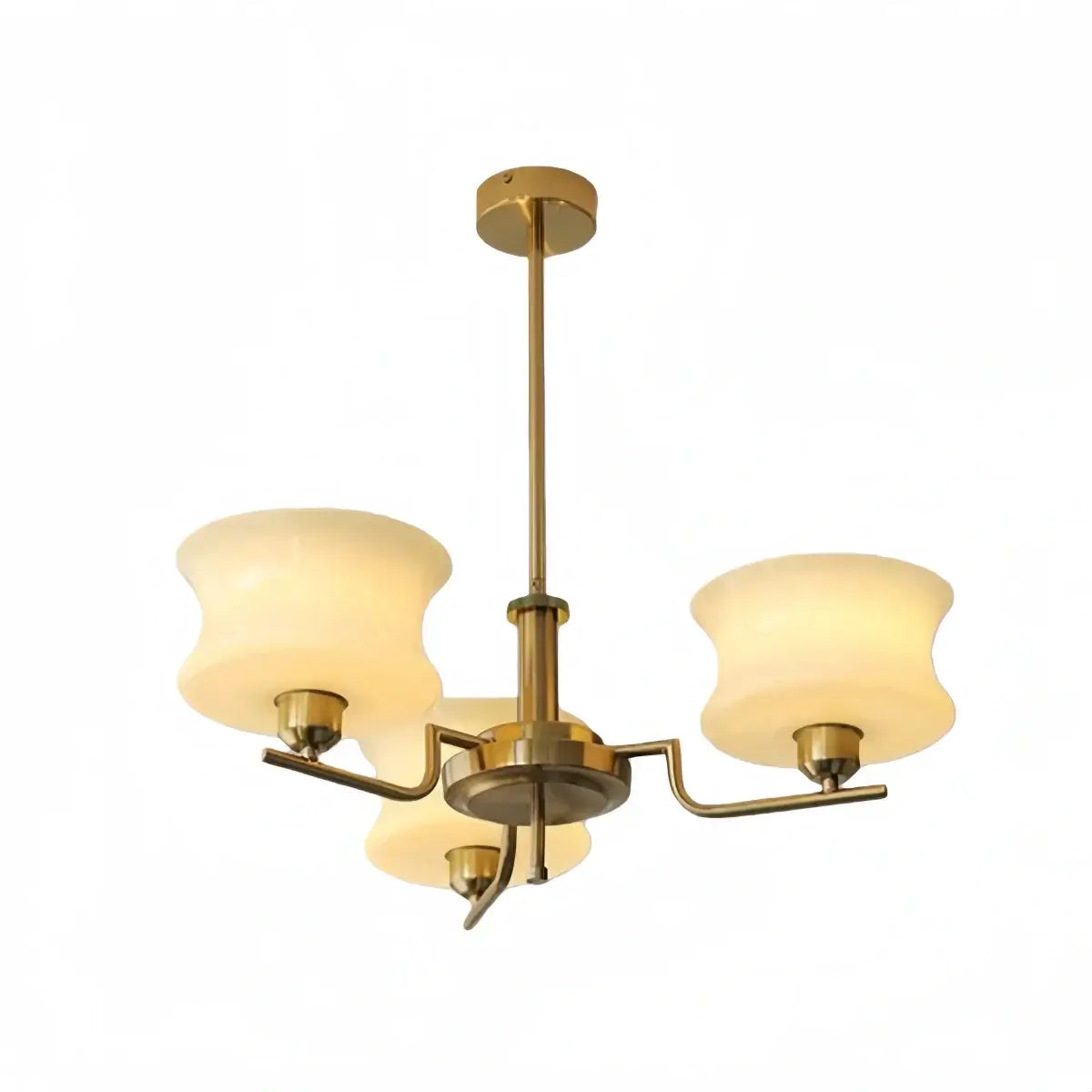 Vintage Chandelier – Gold or Chrome Glass Ceiling Light