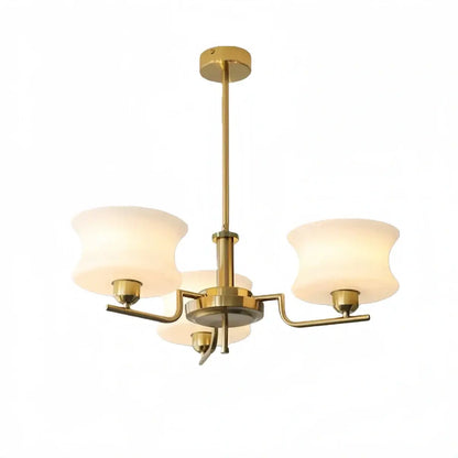 Vintage Chandelier – Gold or Chrome Glass Ceiling Light