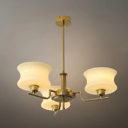 Vintage Chandelier – Gold or Chrome Glass Ceiling Light