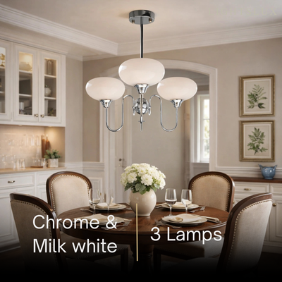 Modern Glass Chandelier – Gold or Chrome Multi-Light Ceiling Lamp
