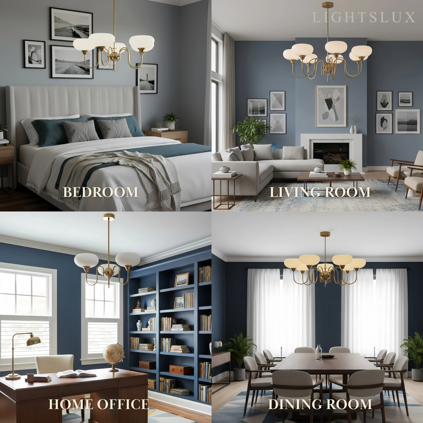 Modern Glass Chandelier – Gold or Chrome Multi-Light Ceiling Lamp