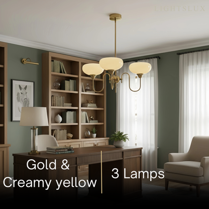 Modern Glass Chandelier – Gold or Chrome Multi-Light Ceiling Lamp