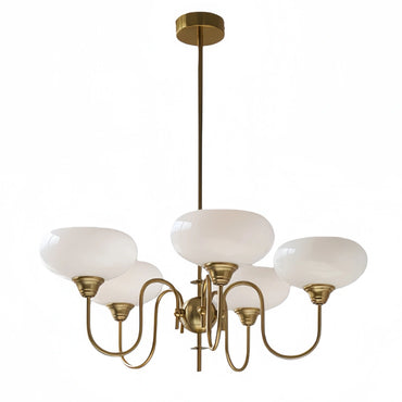Modern Glass Chandelier – Gold or Chrome Multi-Light Ceiling Lamp