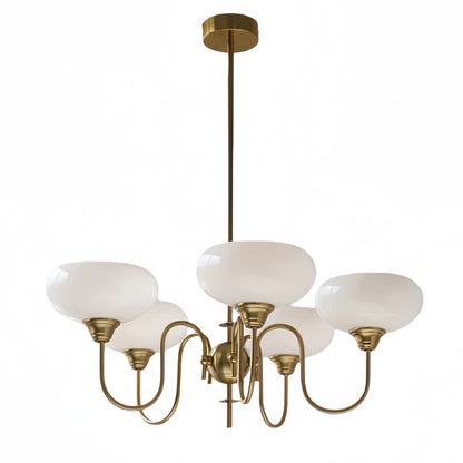 Modern Glass Chandelier – Gold or Chrome Multi-Light Ceiling Lamp