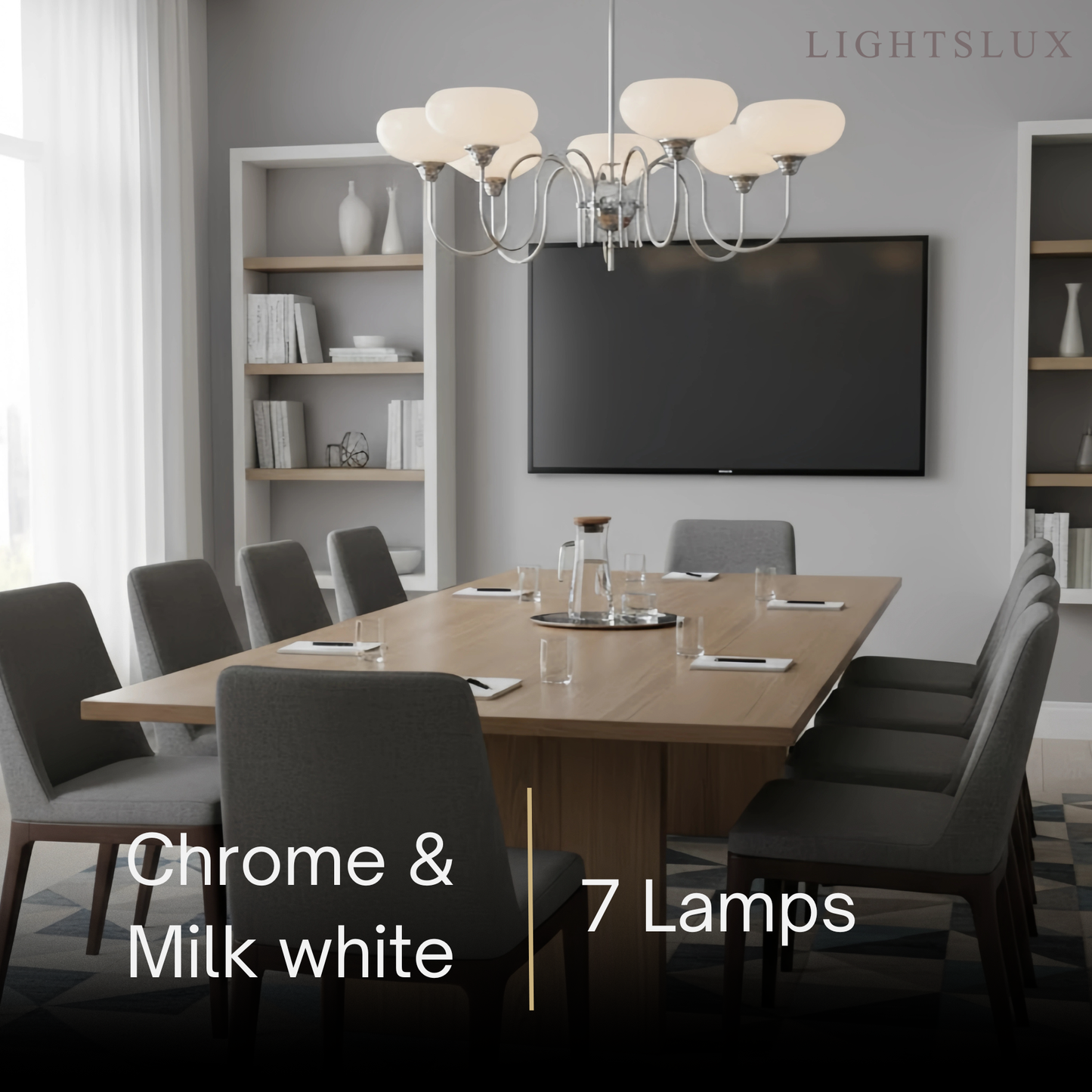 Modern Glass Chandelier – Gold or Chrome Multi-Light Ceiling Lamp
