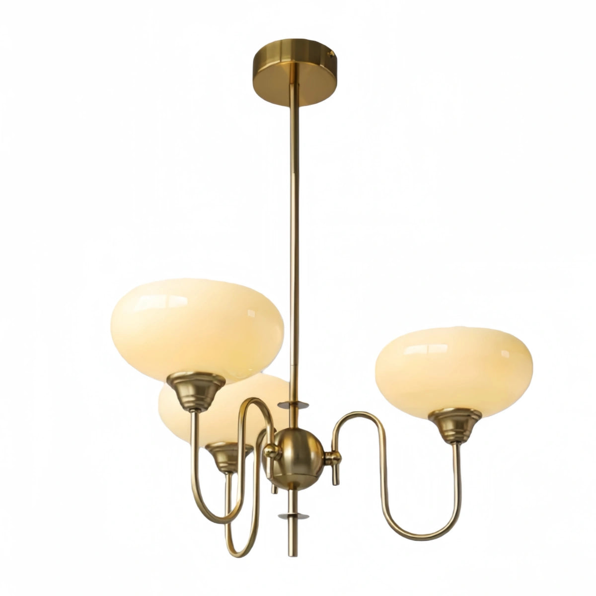 Modern Glass Chandelier – Gold or Chrome Multi-Light Ceiling Lamp