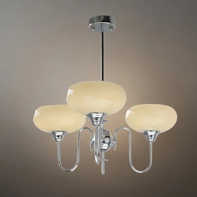 Modern Glass Chandelier – Gold or Chrome Multi-Light Ceiling Lamp