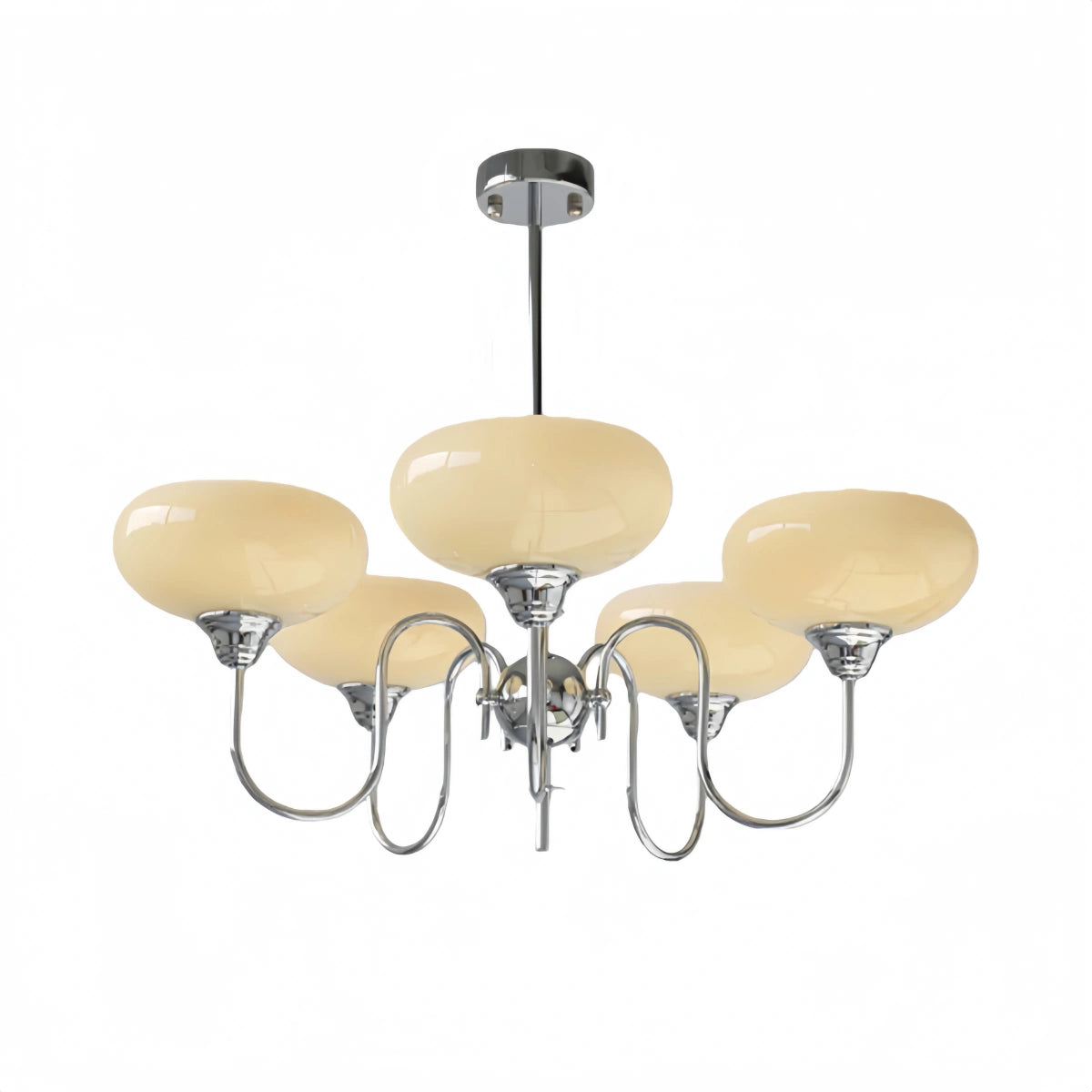 Modern Glass Chandelier – Gold or Chrome Multi-Light Ceiling Lamp