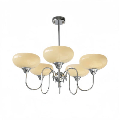 Modern Glass Chandelier – Gold or Chrome Multi-Light Ceiling Lamp