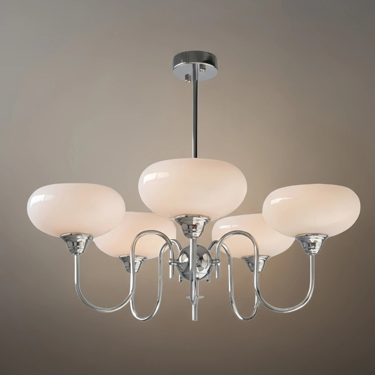 Modern Glass Chandelier – Gold or Chrome Multi-Light Ceiling Lamp