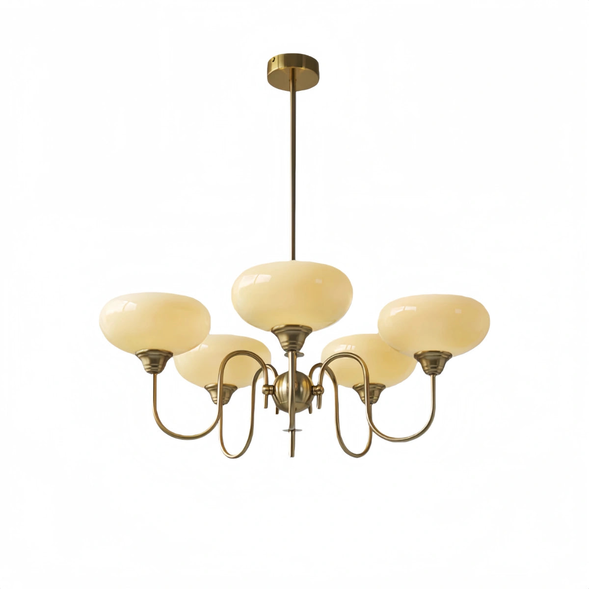 Modern Glass Chandelier – Gold or Chrome Multi-Light Ceiling Lamp