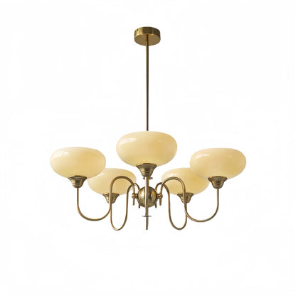 Modern Glass Chandelier – Gold or Chrome Multi-Light Ceiling Lamp