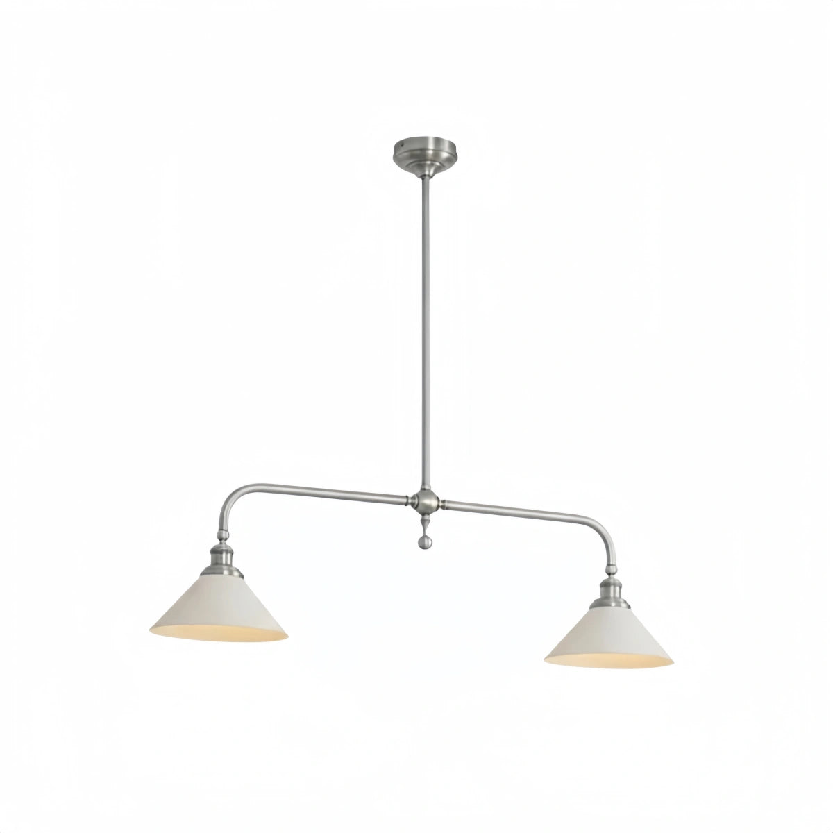 Modern Brass Pendant Light – White Ceramic Island Chandelier