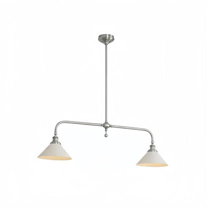 Modern Brass Pendant Light – White Ceramic Island Chandelier