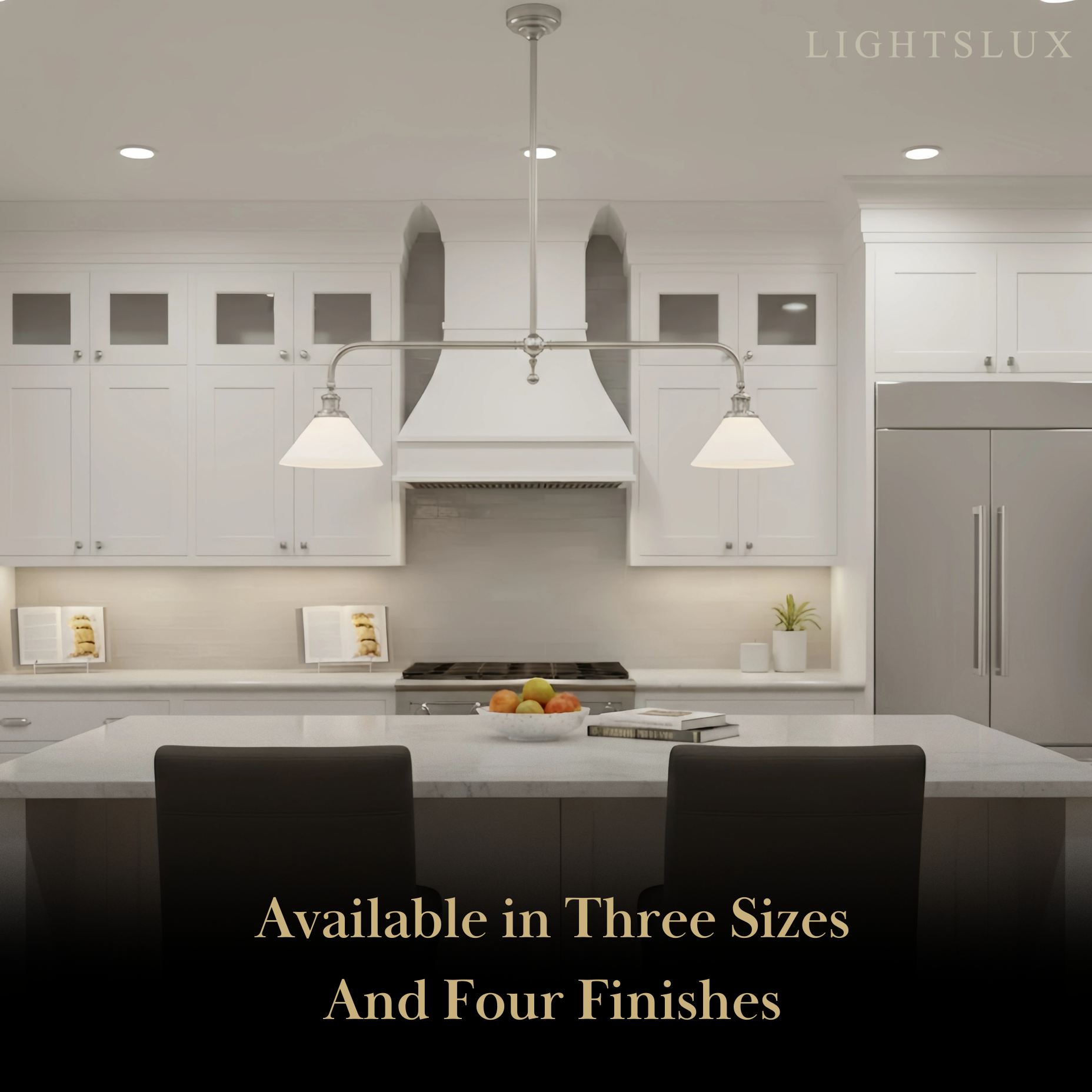 Modern Brass Pendant Light – White Ceramic Island Chandelier