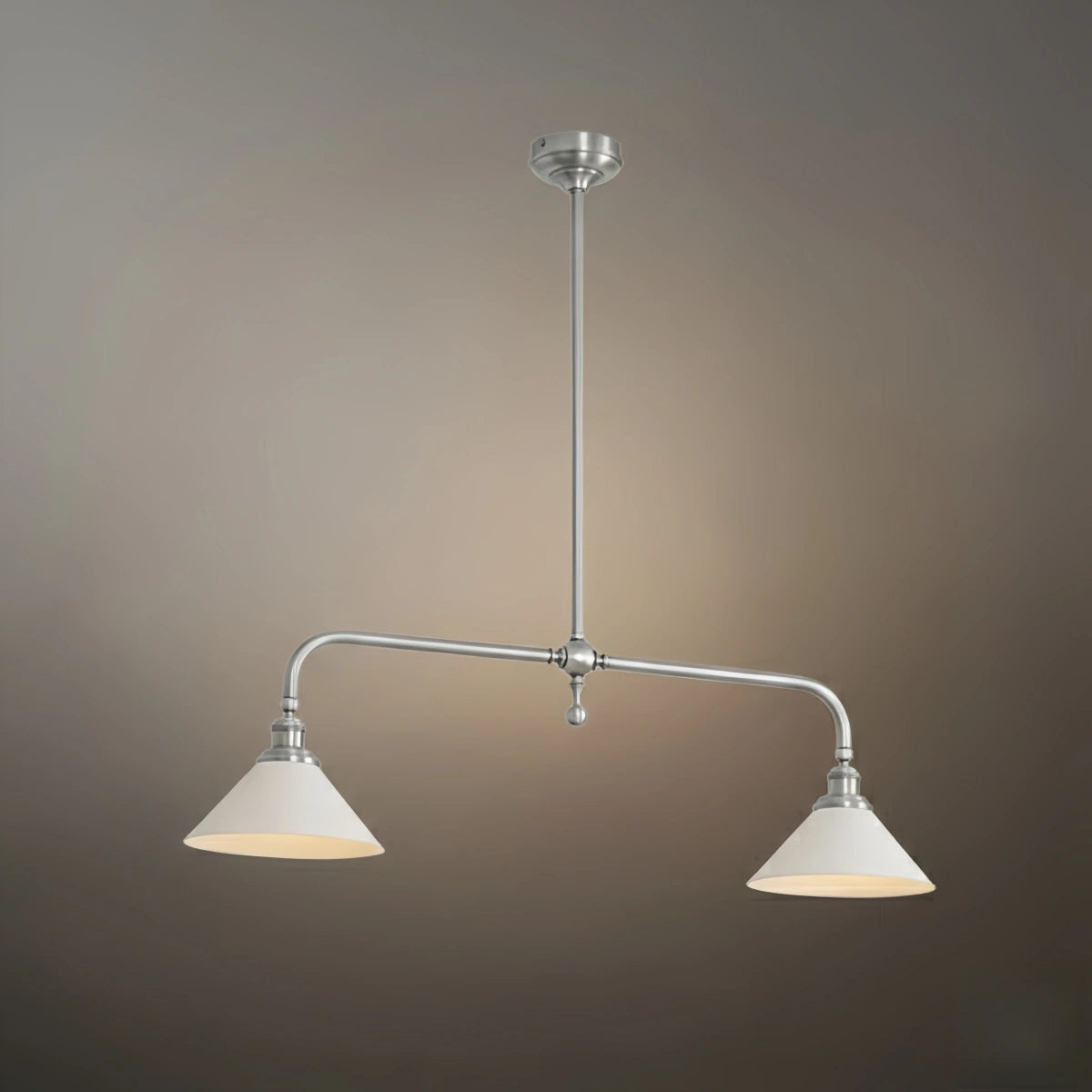 Modern Brass Pendant Light – White Ceramic Island Chandelier