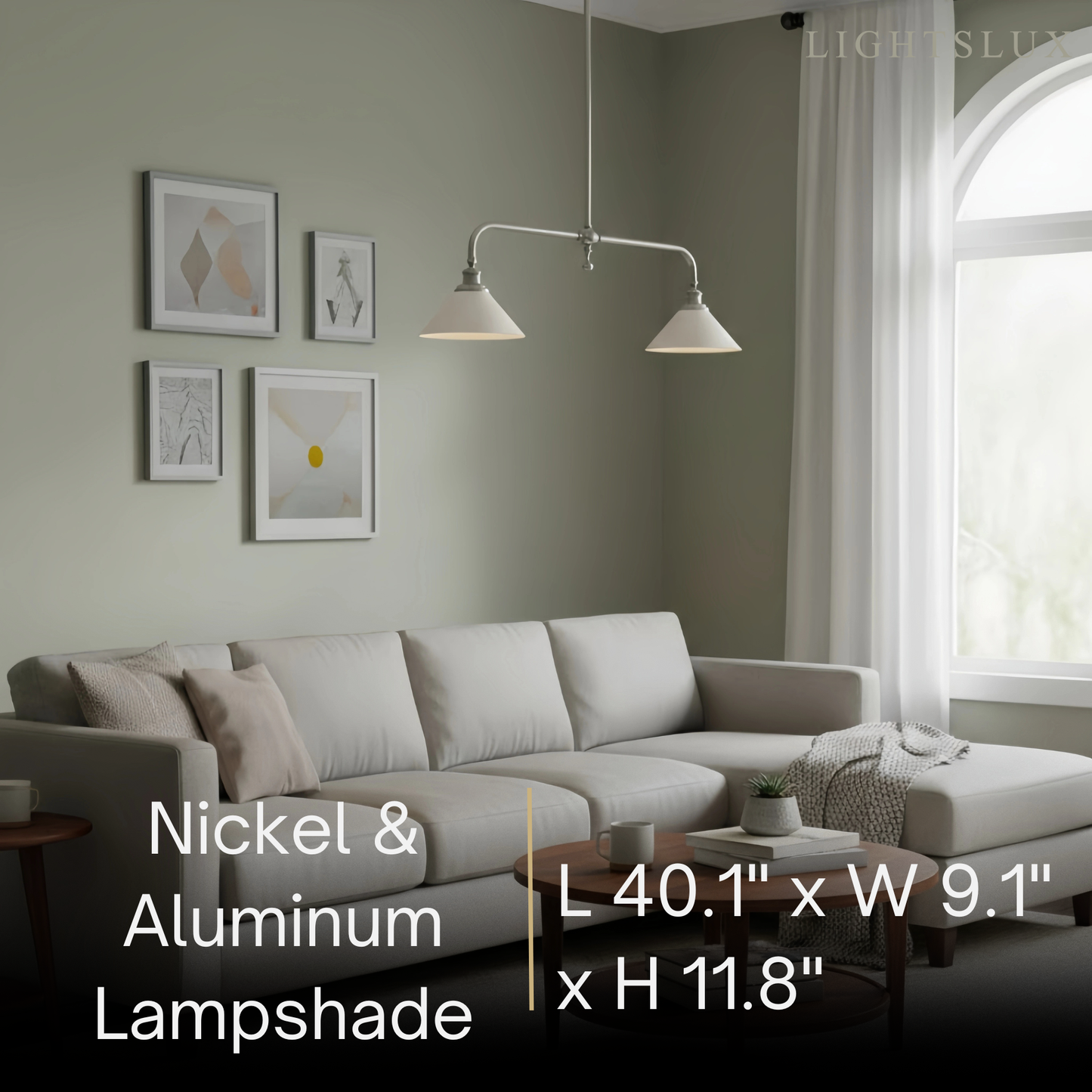 Modern Brass Pendant Light – White Ceramic Island Chandelier
