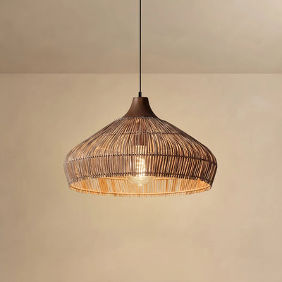 Modern Fabric Table Lamp – Copper and Walnut Wood Bedside Light for Bedroom