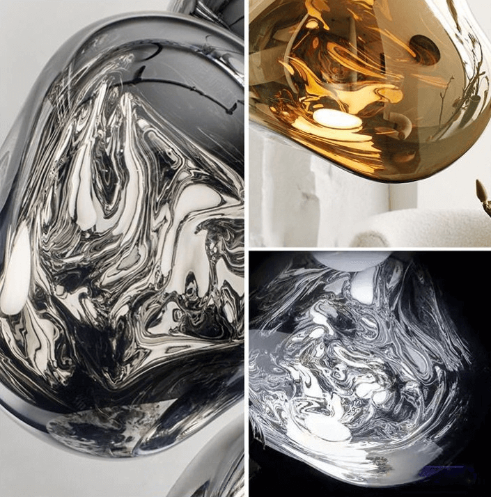 Contemporary Twisted Pendant Lamp — Mirror Finish in 4 Color