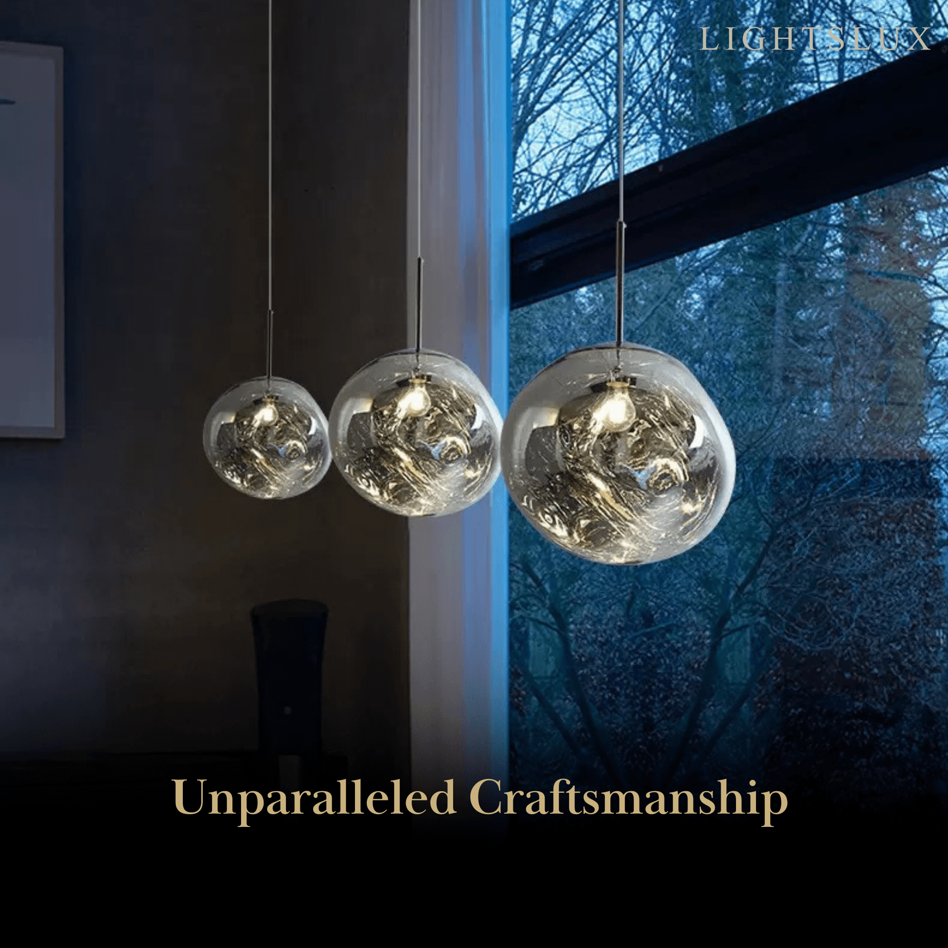 Contemporary Twisted Pendant Lamp — Mirror Finish in 4 Color