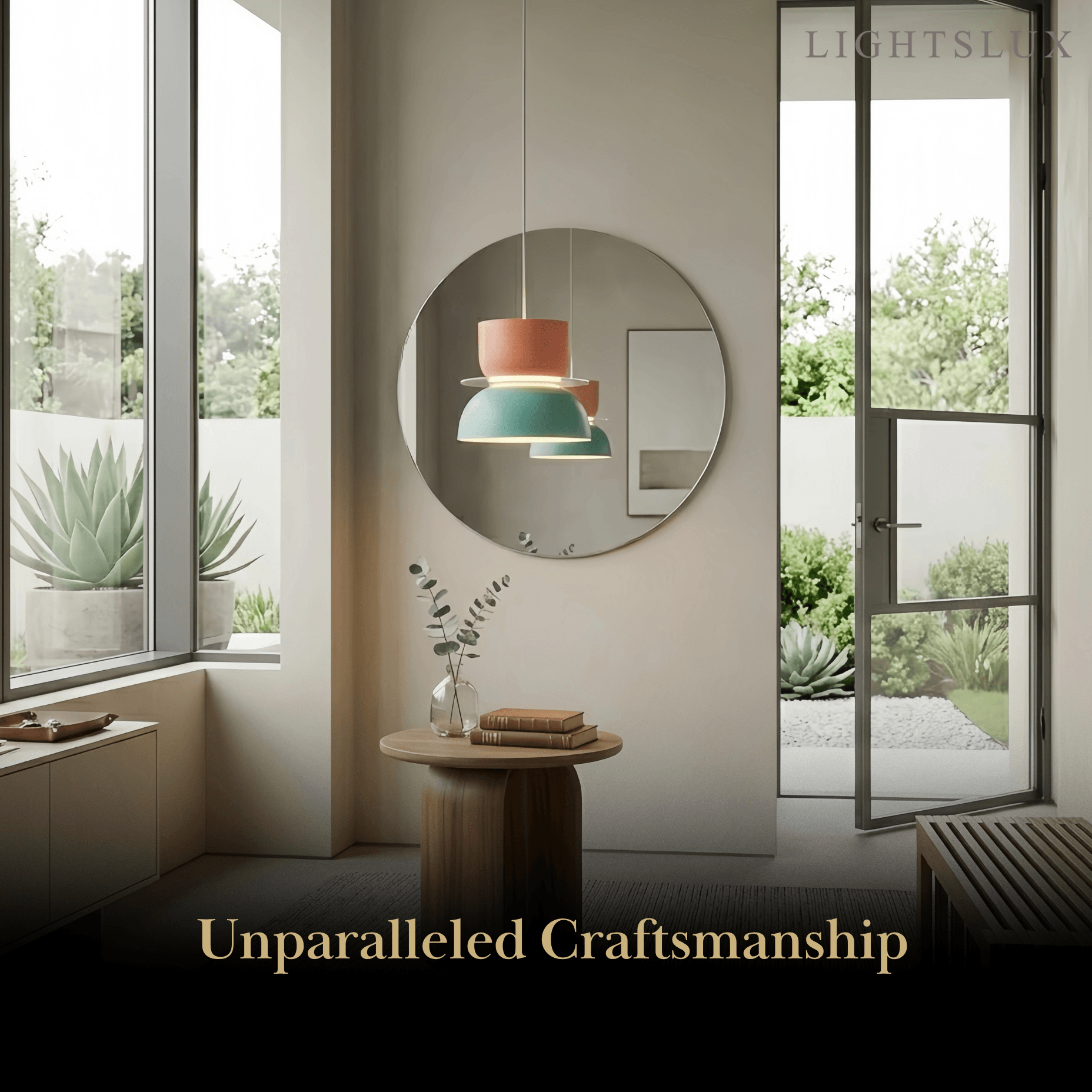 Morandia Art Deco Contrast Color Pendant Light - Metal