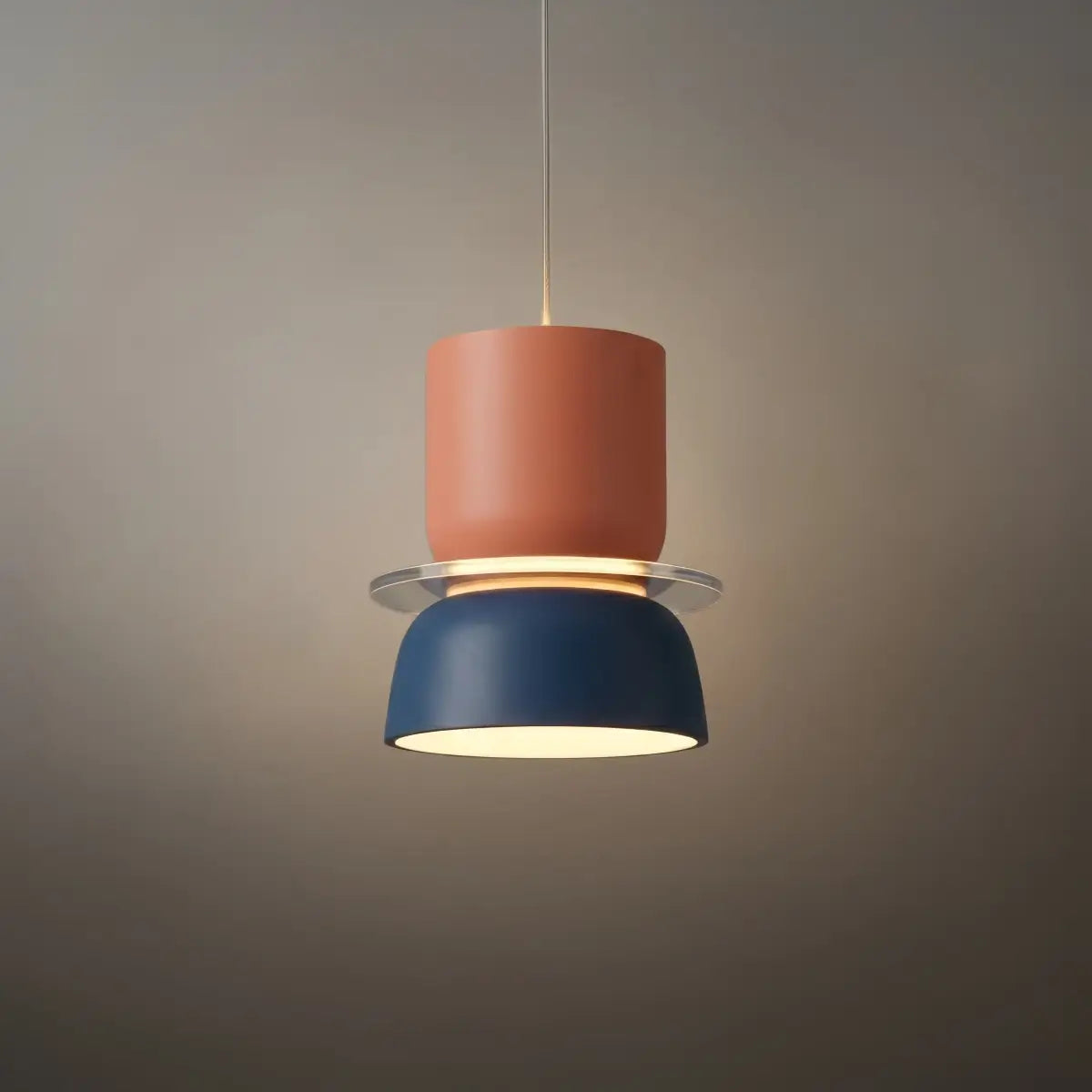 Morandia Art Deco Contrast Color Pendant Light - Metal