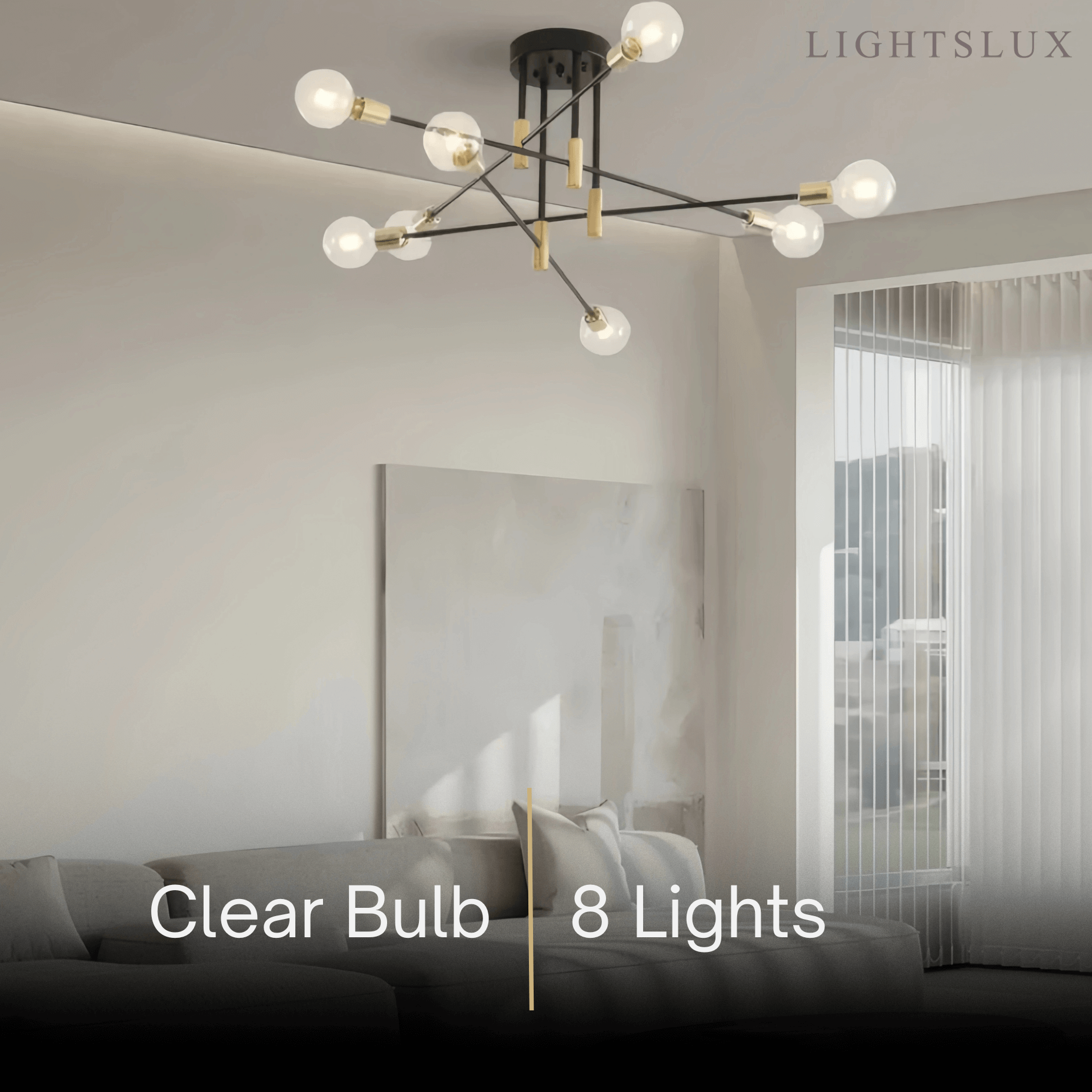 Modern Branching Chandelier 