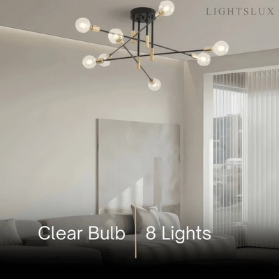 Modern Branching Chandelier 