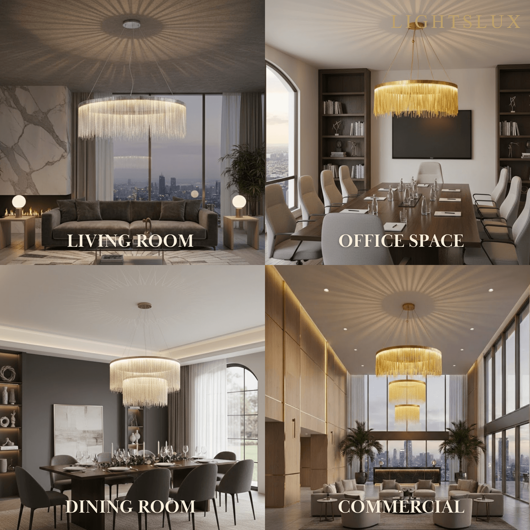 Royal Pendant Light –Gold/Satin Nickel Metal Finish