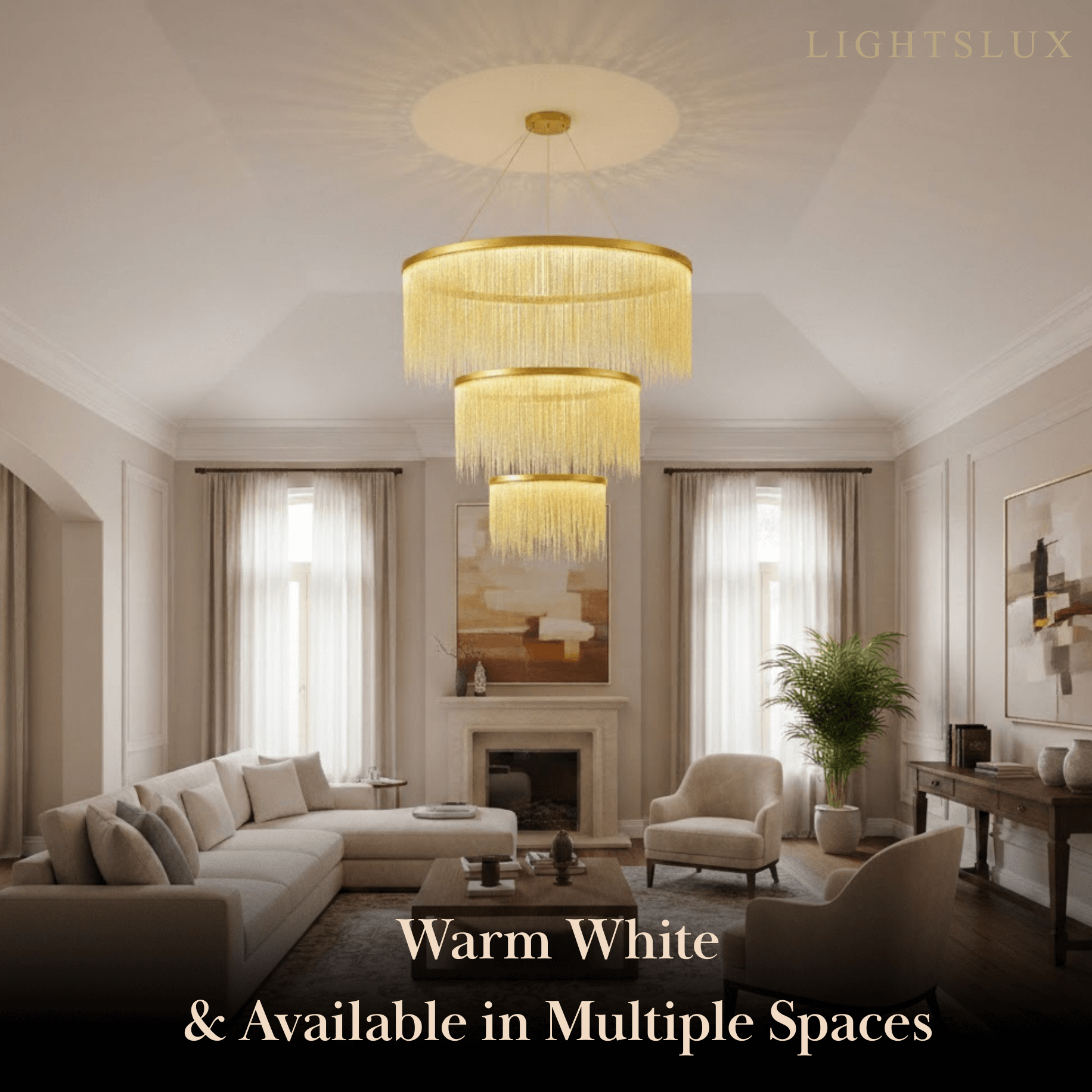 Royal Pendant Light –Gold/Satin Nickel Metal Finish for Living Room