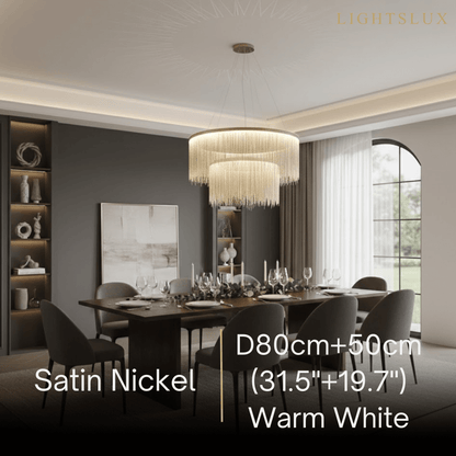 Royal Pendant Light –Gold/Satin Nickel Metal Finish for Living Room