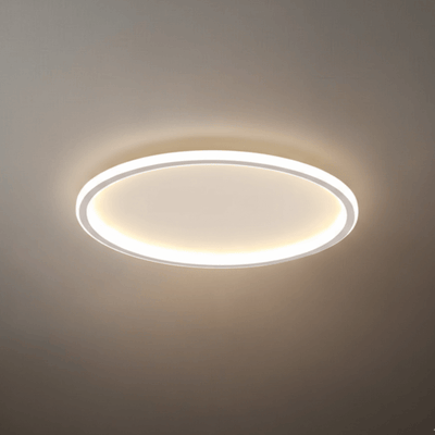 Embrace Modern Round Ceiling Light – Black&White Metal for Living Room