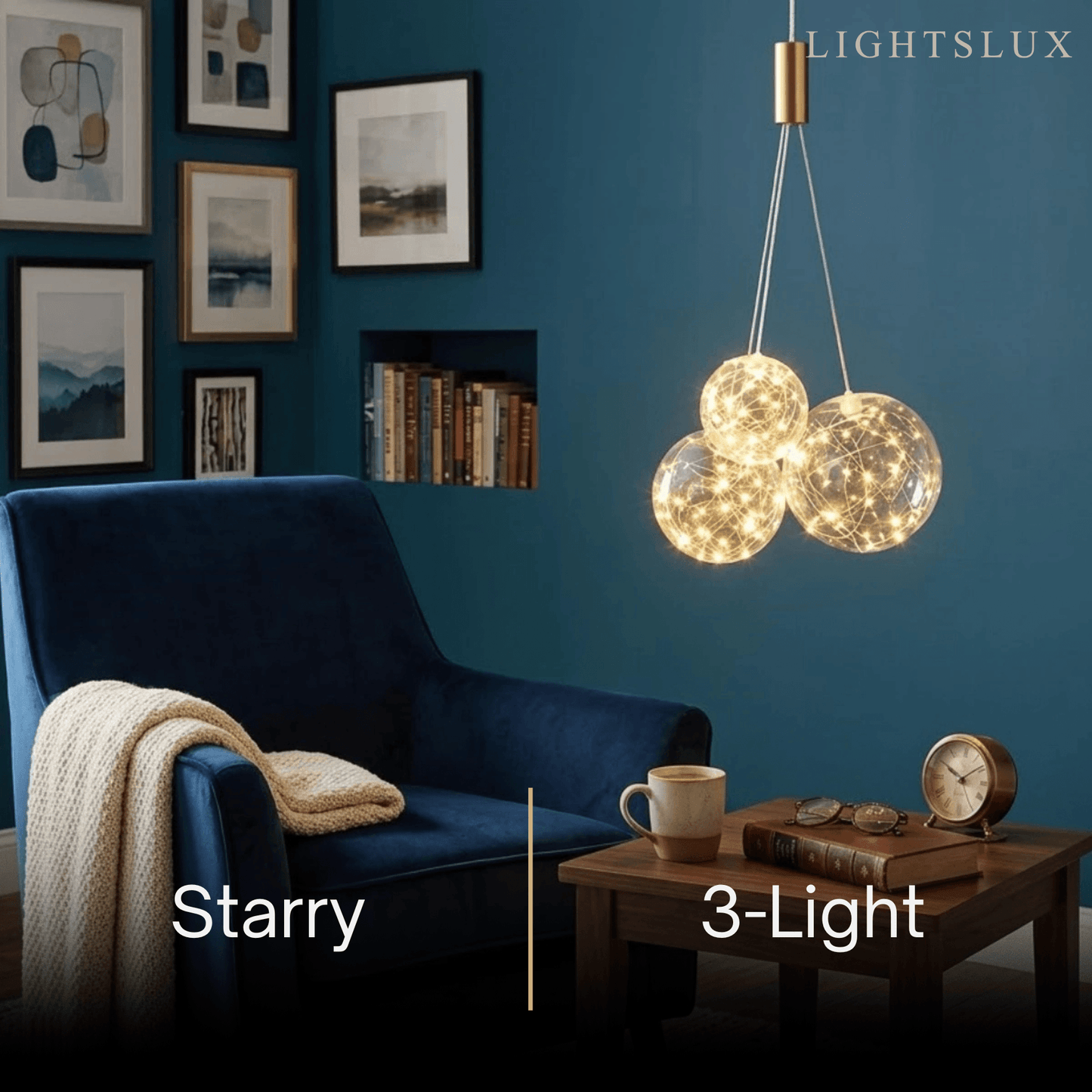 Designer Bubble Pendant Light — Clear Glass