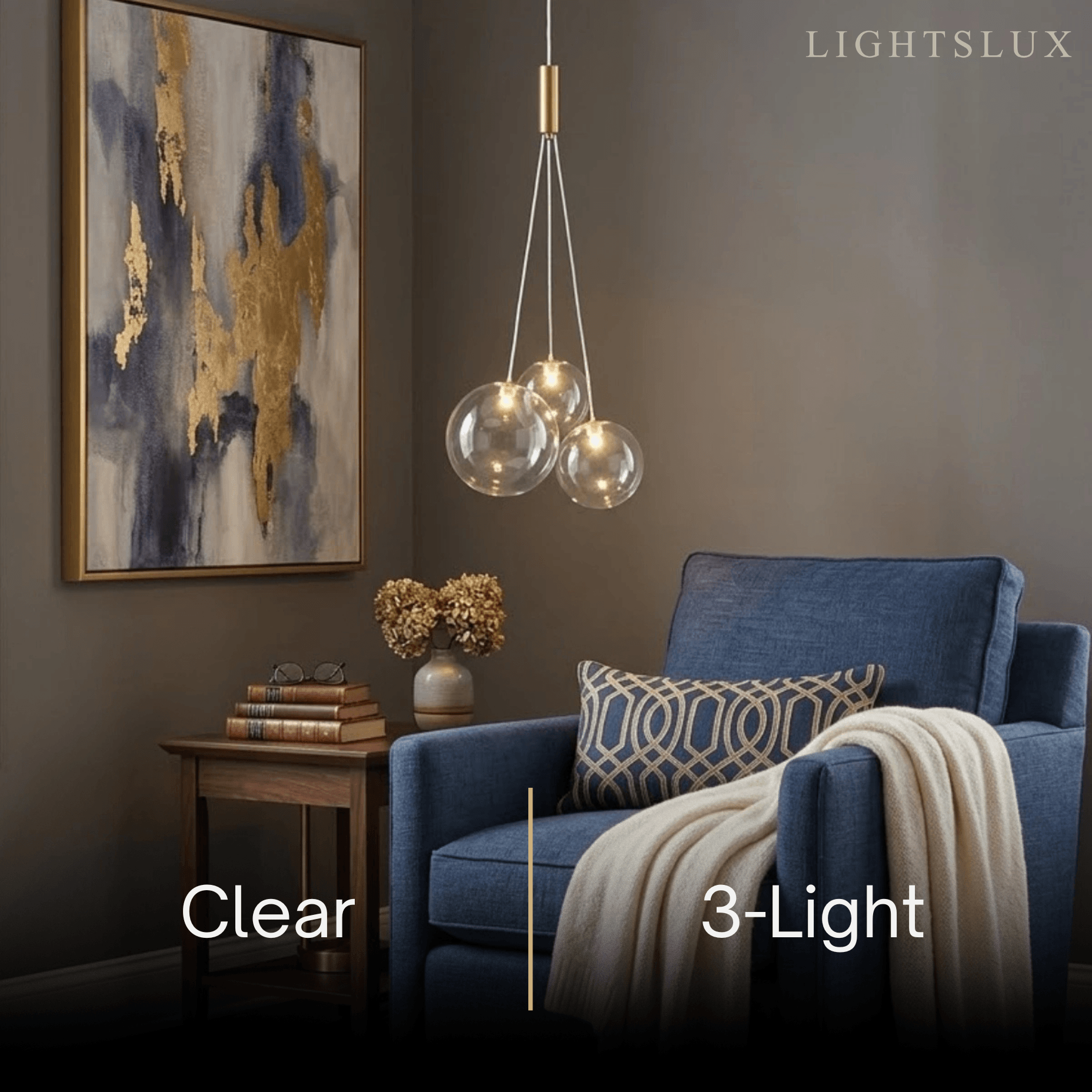 Designer Bubble Pendant Light — Clear Glass