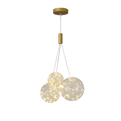 Designer Bubble Pendant Light — Clear Glass