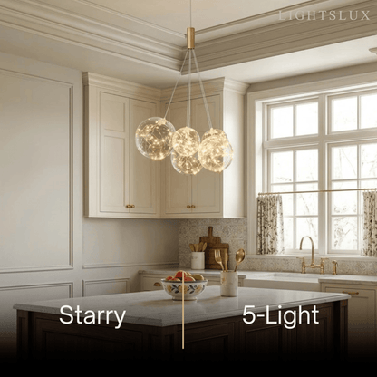 Designer Bubble Pendant Light — Clear Glass
