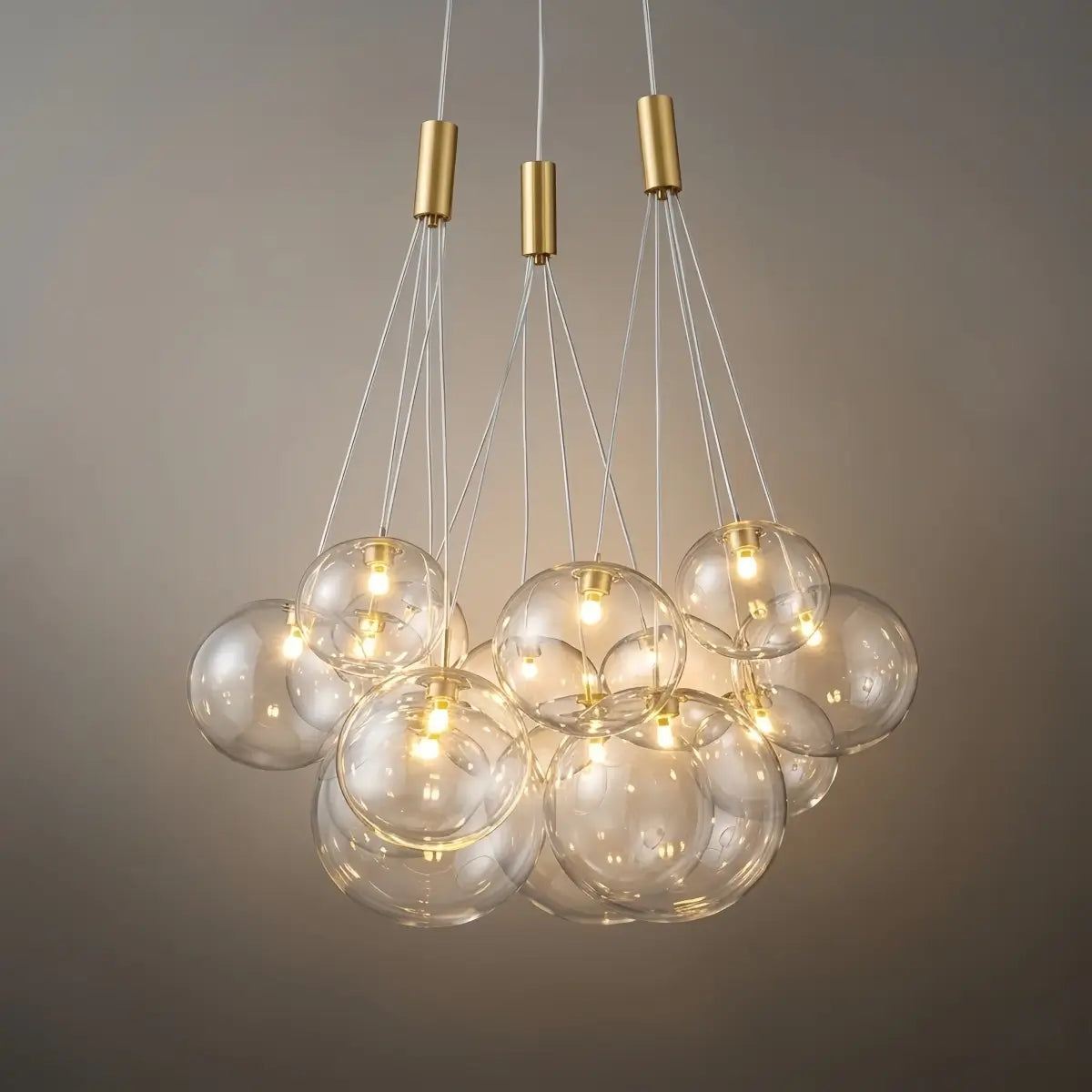 Designer Bubble Pendant Light — Clear Glass