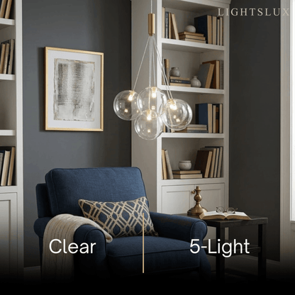 Designer Bubble Pendant Light — Clear Glass