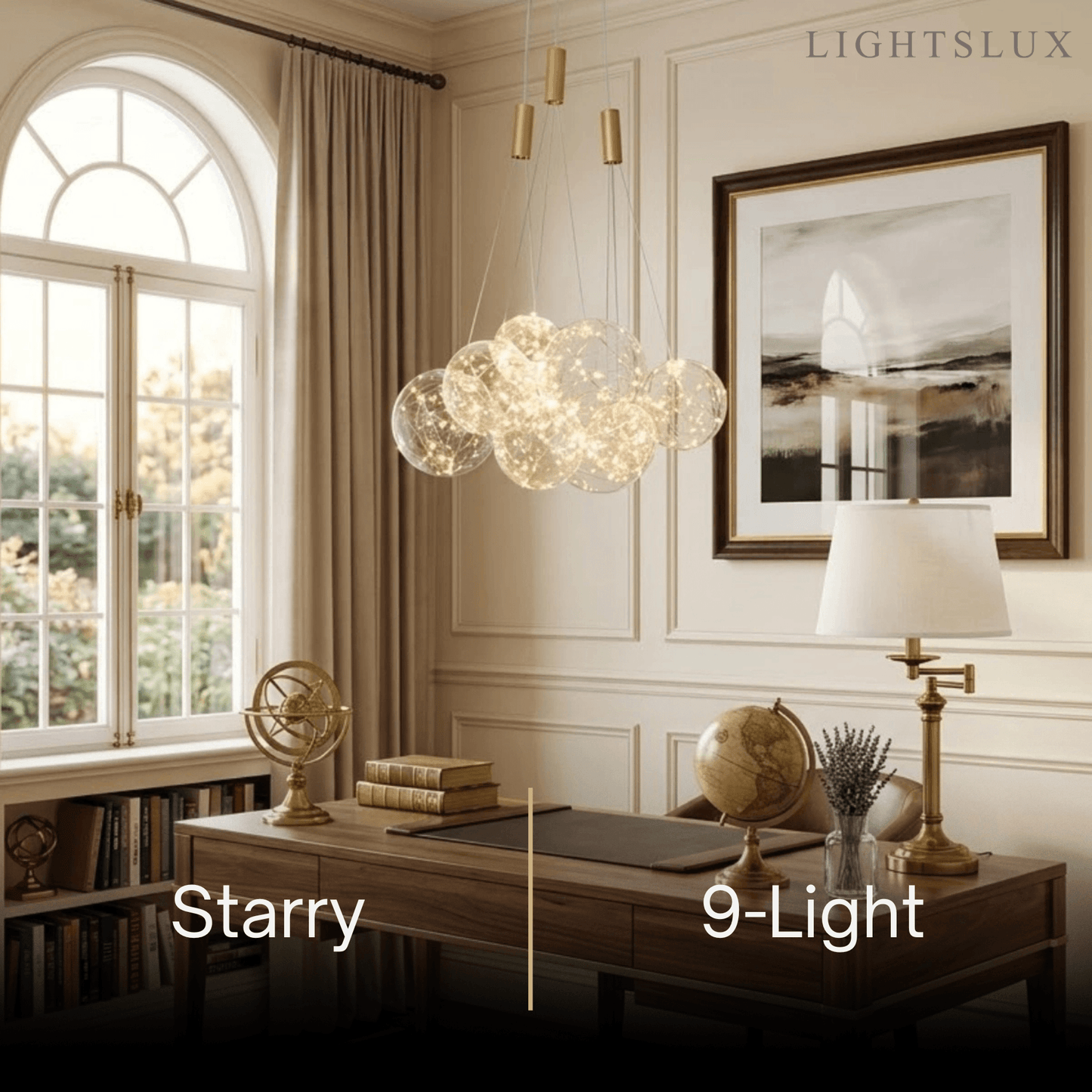 Designer Bubble Pendant Light — Clear Glass