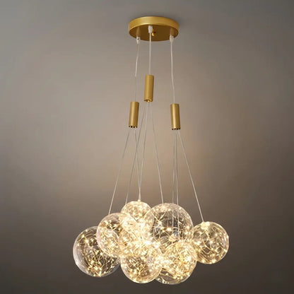 Designer Bubble Pendant Light — Clear Glass
