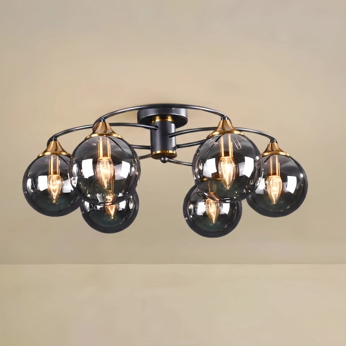 Bubble Ceiling Light - Metal/Glass for Living Room