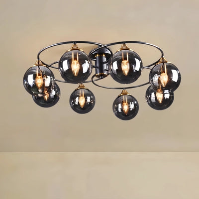 Nebula Modern Bubble Ceiling Light - Metal/Glass